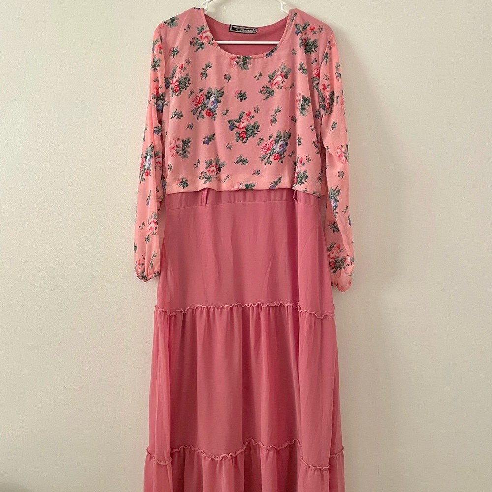 BRAND NEW!! Pink Floral One Piece Dress! ON SALE!